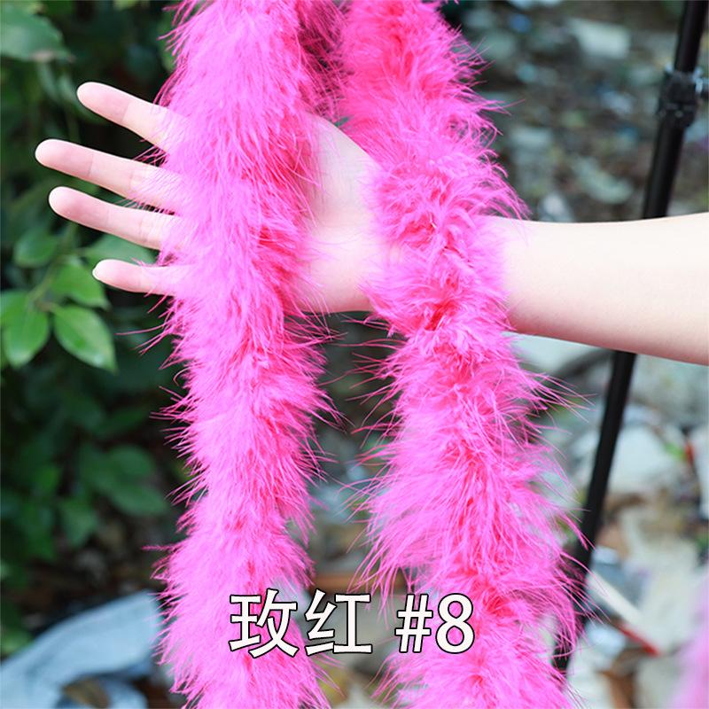 Color Encryption Thickened Feather Strip Diy Turkey Fluff Strip Wedding Decoration Clothing Skirt Accessories