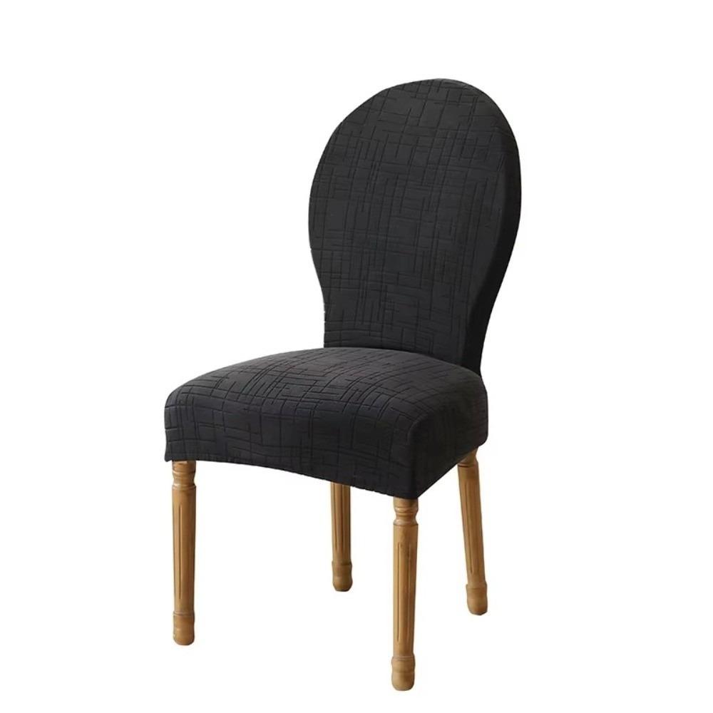 Coprisedie Rotondi Nordic con Schienale T-Jacquard Regolabile per Tavola da Pranzo Coprisedie Elastico Curvo Protettore per Sedia per Casa Matrimonio
