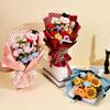 Sunflower Little Bear Doll Bouquet Handcrafted Simulated Bear Doll Bouquet  Girlfriends
