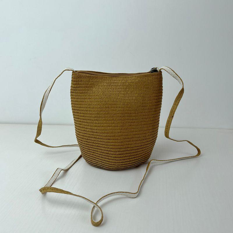 

Japan fashion Non-Printed Woven Bag Women One-Shoulder Paper Woven Bag Tote Bag Commuter Straw Bag Hand Knitted Large Capacity Straw Bag Bag Shell shape (In Stock quick hair)
