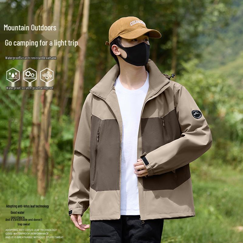 

Куртка унисекс Woodpecker водонепроницаемая ветрозащитная 3-в-1 отстегивающаяся большого размера весенняя S