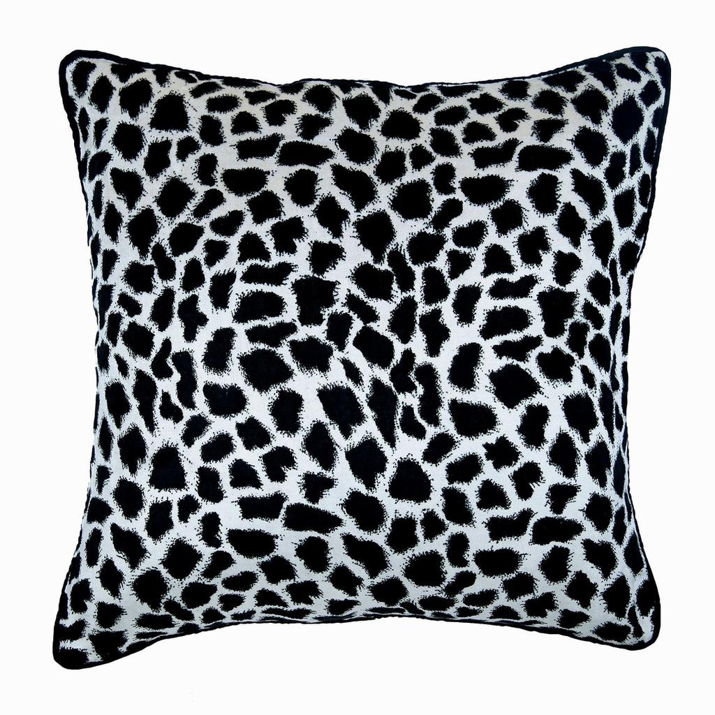 The HomeCentric Euro Sham Black N White Euro Pillow Cover Velvet