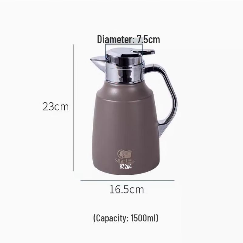 SIFAR Stainless Steel Vacuum Stewing Tea Pot 1.5L