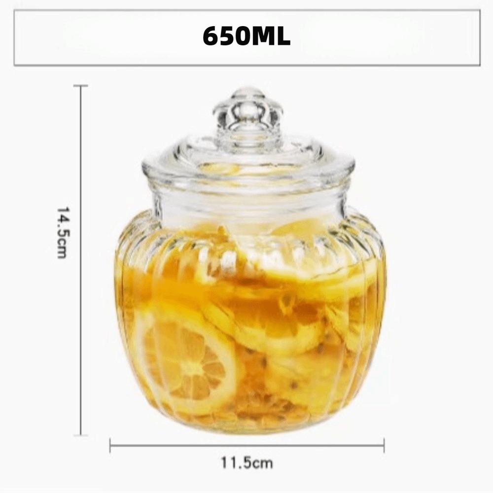 Large Capacity Pickle Jar Vacuum Sealed Glass Food Storage Container Thickened Glass Jar  Household