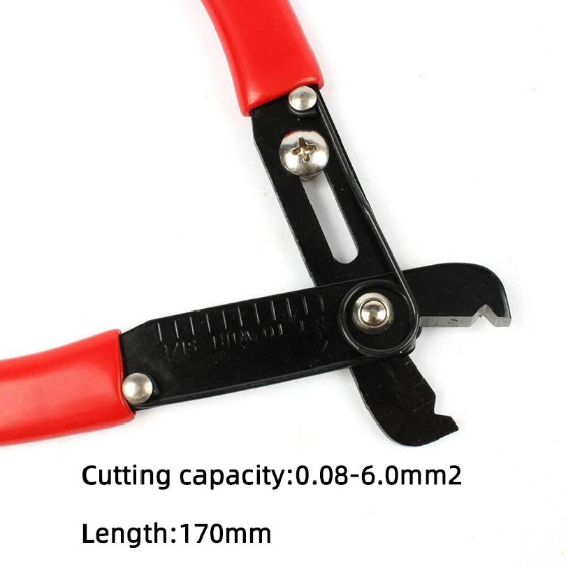 Multifunctional Plier Wire Stripping Tool Cable Cutter 0.08-6mm2 Wire Stripper Electrician's Tools