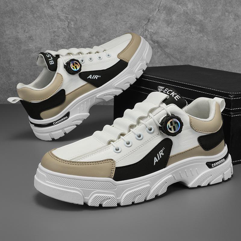 Men's shoes autumn new outdoor breathable low-top wear-resistant rotary buckle tooling shoes casual sports trendy shoes