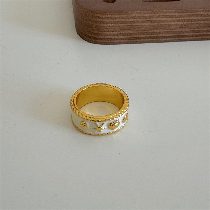 Autumn/Winter Starfish Multicolored Enamel Ring - Versatile Fashion Jewelry for Women