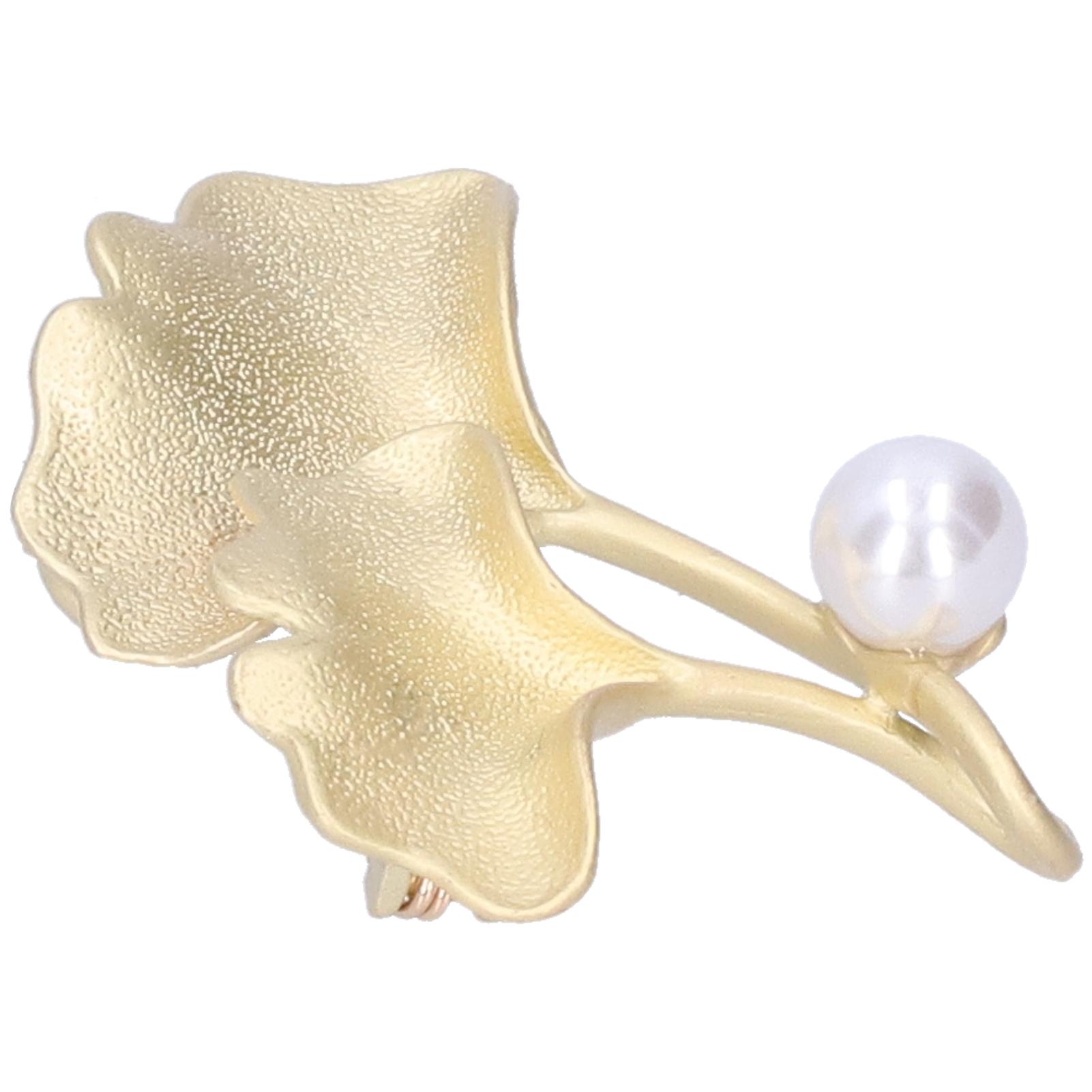 

Металлическая матовая брошь-булавка с узором листа гинкго, лацканная булавка, значки для пальто, аксессуары для корсажа для вечеринки, золото золотой