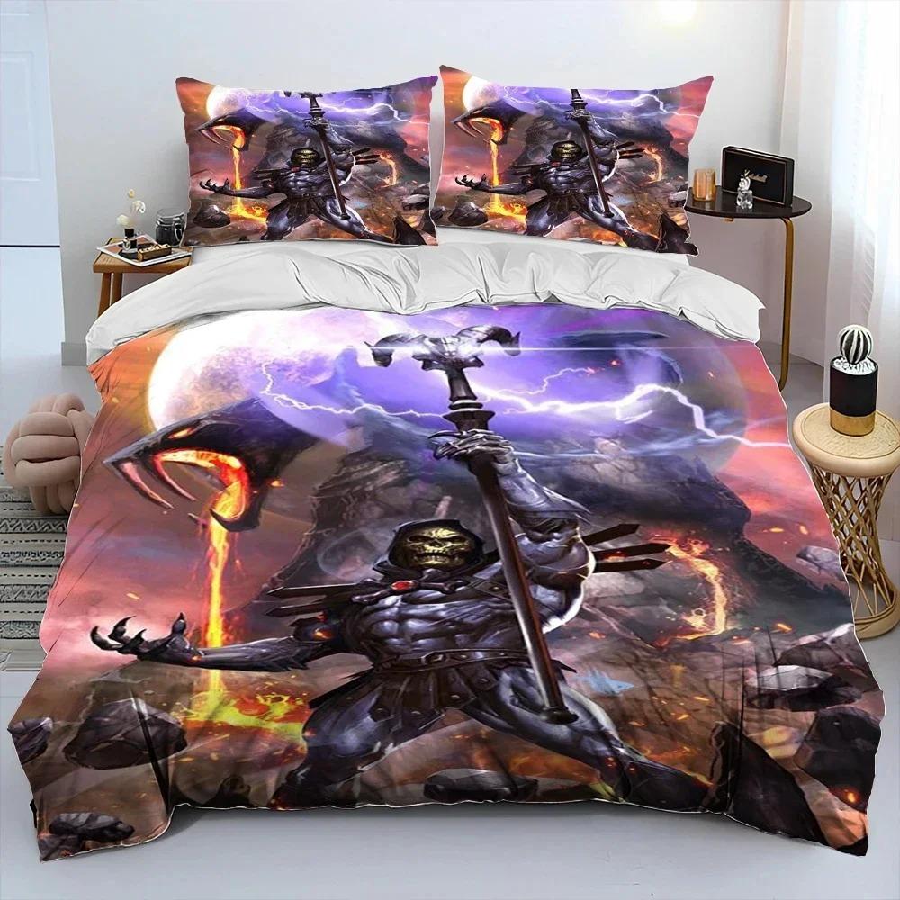 3D Print He Man and the Masters of the Universe Bedding Set Duvet Cover Bed Set Quilt Cover Pillowcase Comforter King Queen Size