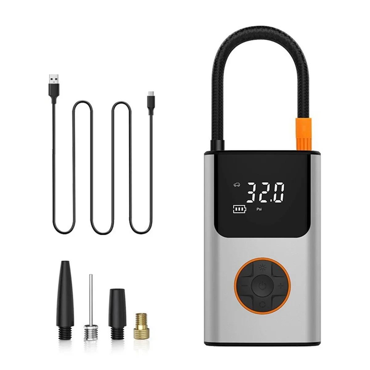 

NNR 150PSI Cordless Tire Inflator - Portable Air Compressor with Auto Shutoff & LED Gauge (Car/Bike)