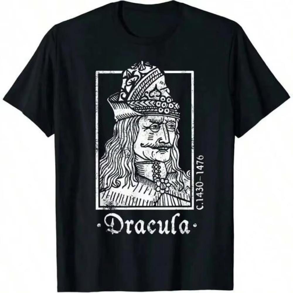

Vlad The Impaler Dracula T-Shirt Made of 100%, Featuring A Round Neck, Short Sleeves, Perfect for Summer - Men s Summer Cotto... S разноцветный