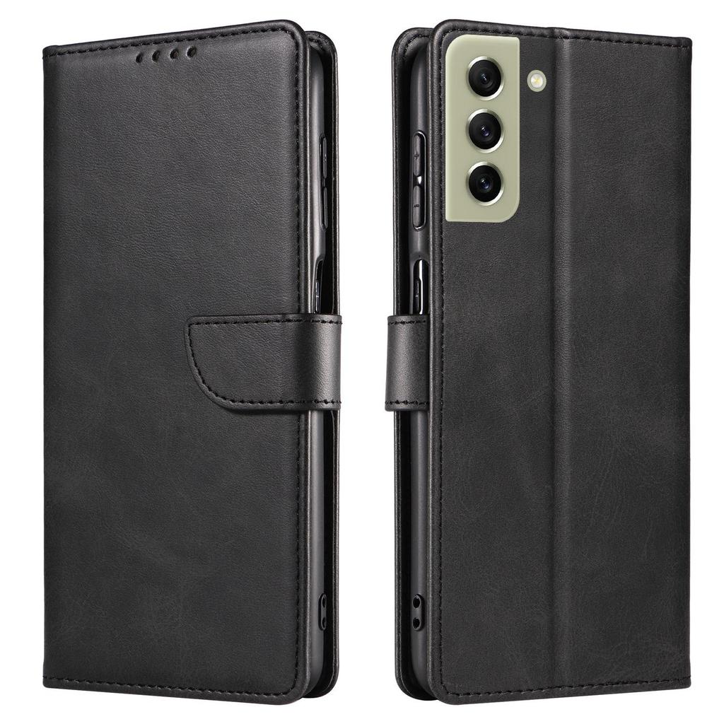 Samsung S21FE Leather Case with Calf Pattern and Flip Cover