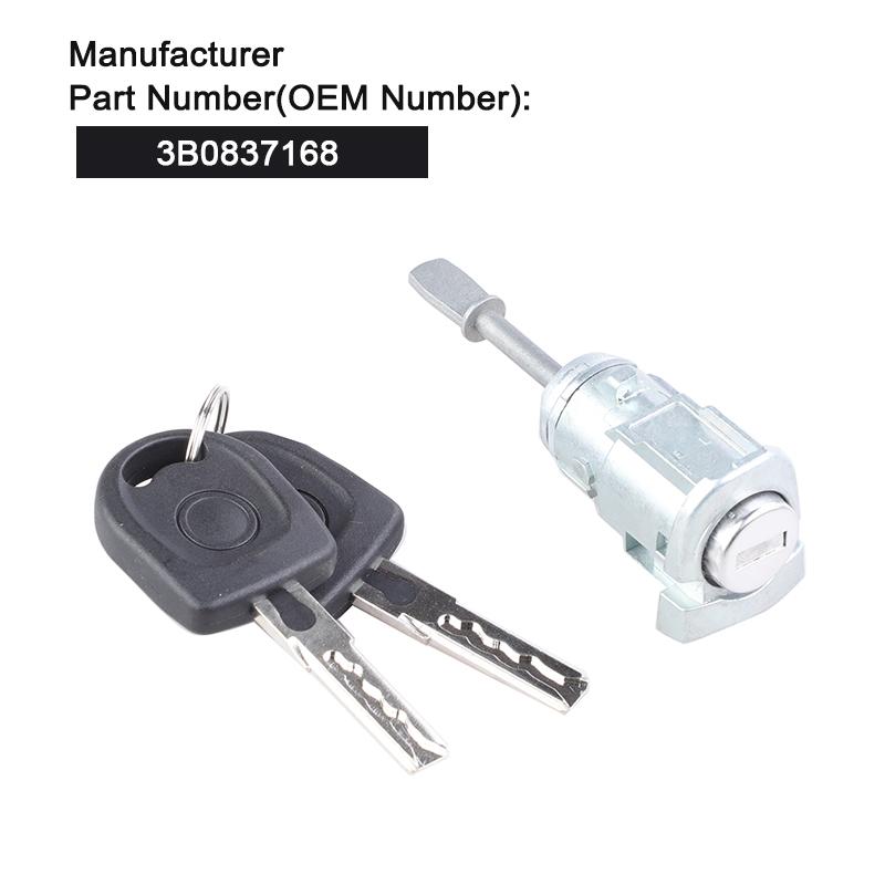 3B0837167 3B0837168 Front Left Right Door Lock Cylinder Keys For VW PASSAT SEAT TOLEDO LEON AROSA LUPO