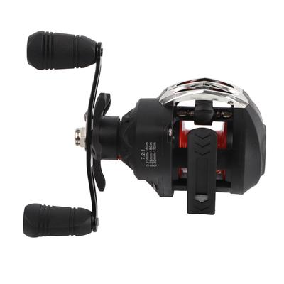 8KG Baitcasting Reel Double Seals Bearing Fishing Reel with Magnet Braking System Black Red LK201 Plastic Skirted Spool