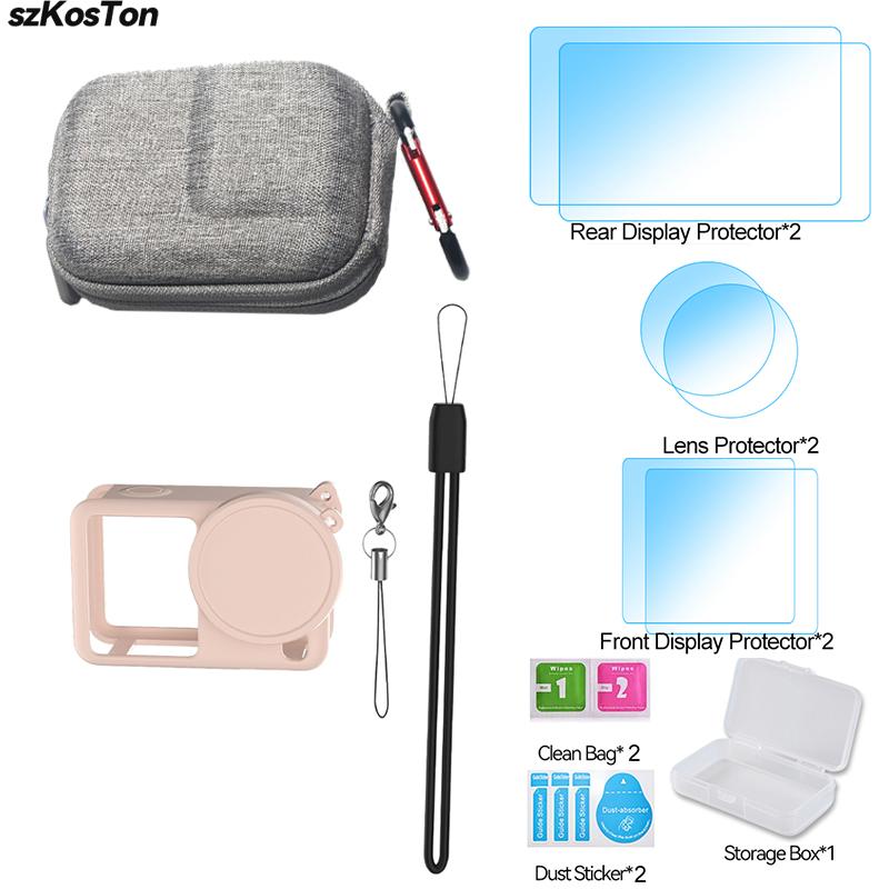 Case for DJI Osmo Action 6 Silicone Cover With Lens Protective Cap Anti-scratch Protector Shell Accessories