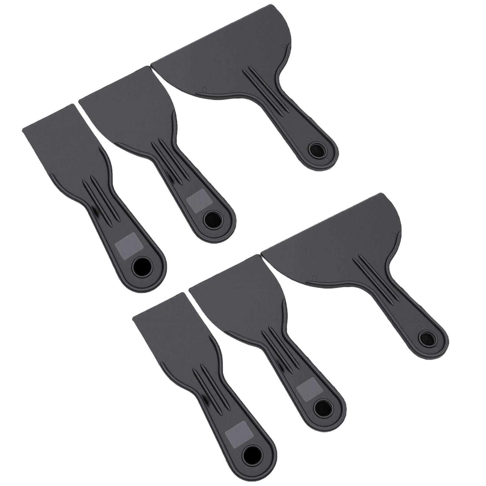 

6PCS Paint Scraper Tools Plastic 2 3 6 Inch Wall Putty Scraper Spreader Tool for Drywall Repair Painting Patching