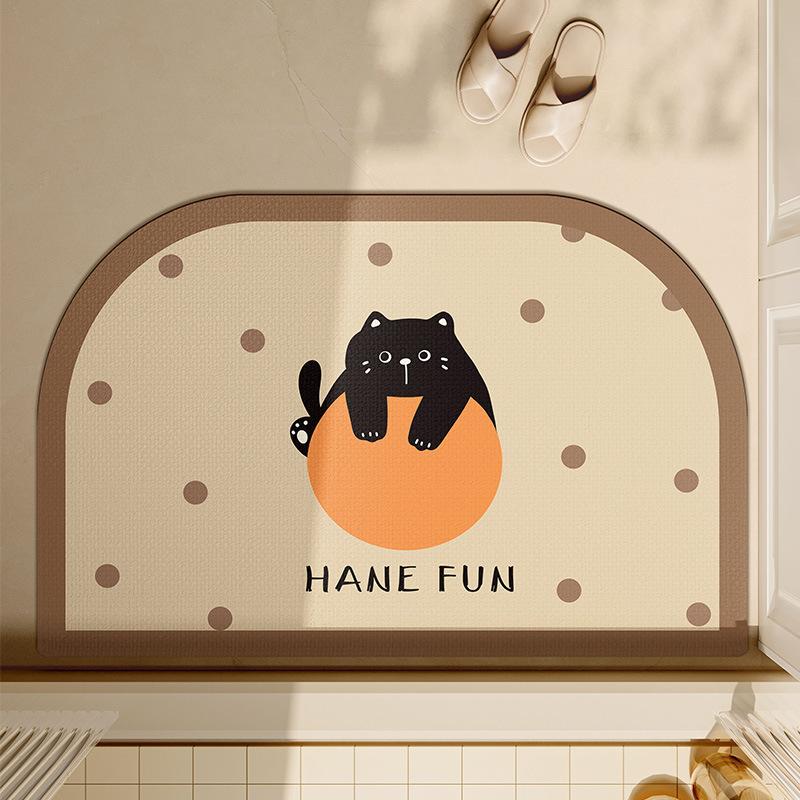 

Коврик для пола в ванной комнате Диатомовая грязь Водопоглощающий Быстросохнущий Противоскользящий коврик для ног Коврик для туалета и ванной комнаты Коврик для двери в ванную комнату 40 * 60cm