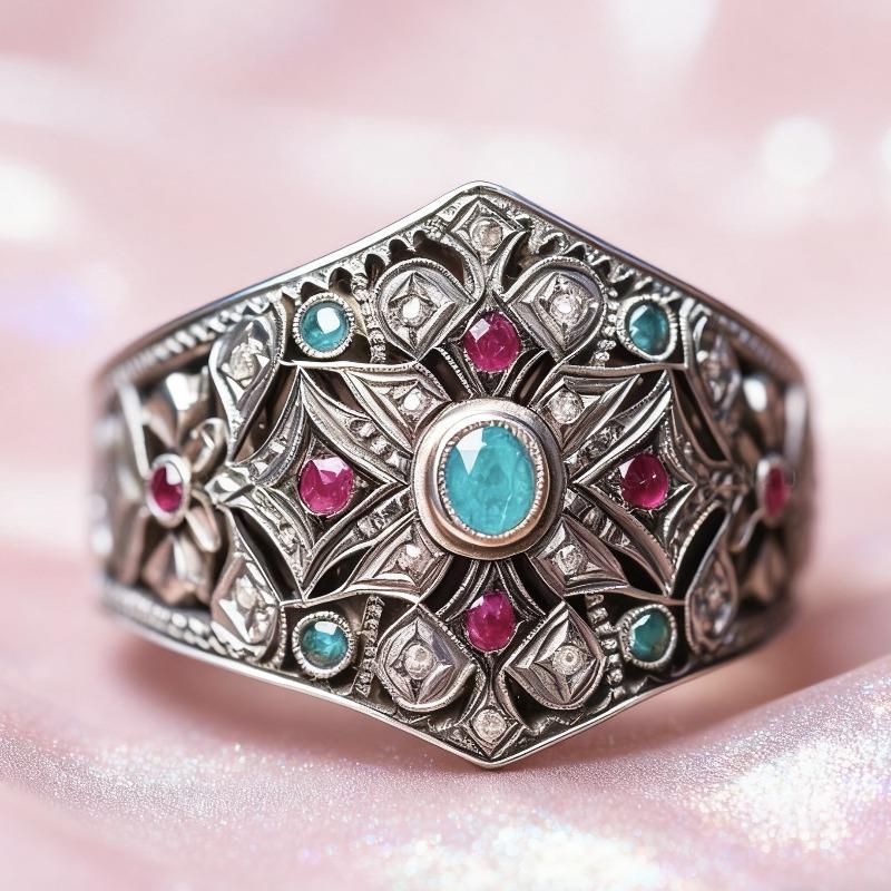 Anello da Donna 2026 Nuovo in Lega Ecologica Retro Inciso, Gioielli di Moda Creativi Ins Europei e Americani