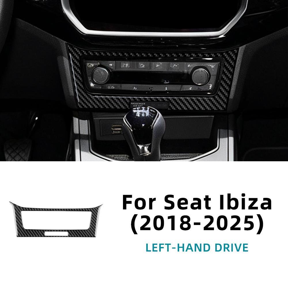 Real Soft Carbon Fiber Sticker For Seat Ibiza 6F 2018 2019 2020 2025 2025 2025 2025 2025 LHD RHD Car Center Console Panel Trim