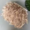 Fluffy Turkey Feathers Trim Fringe Ribbon 10Meters Marabou Feather On Tape Fringes Sewing Trimmings DIY Clothes Dress Decoration