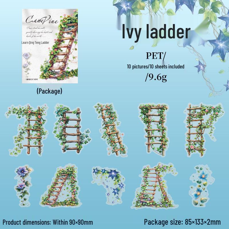Self-Adhesive Floral Garden Stickers: Stone Stakes & Scene Props for Journals