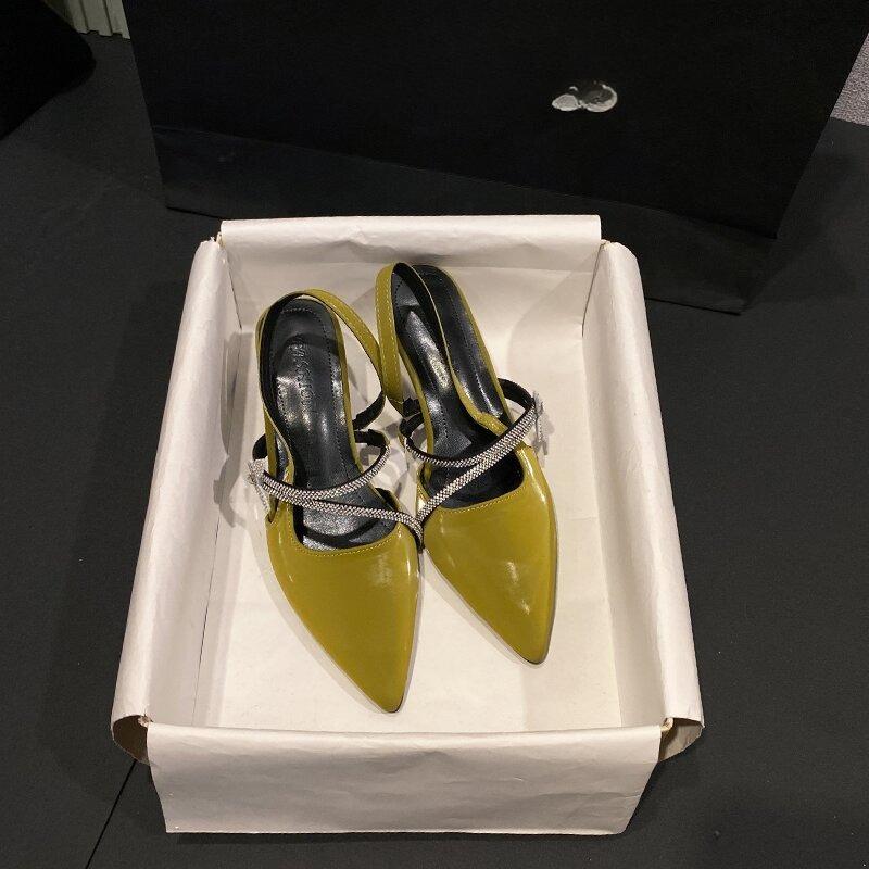 Fashion Korean Version Pointed Toe High Heels Women's Foreign Style 2025 Explosive Temperament Sandals