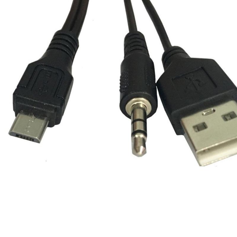 MicroUSB 5Pin To 3.5mm Auxes USB Powereds Sound Cable for Smartests Speakers and Mobile Devices