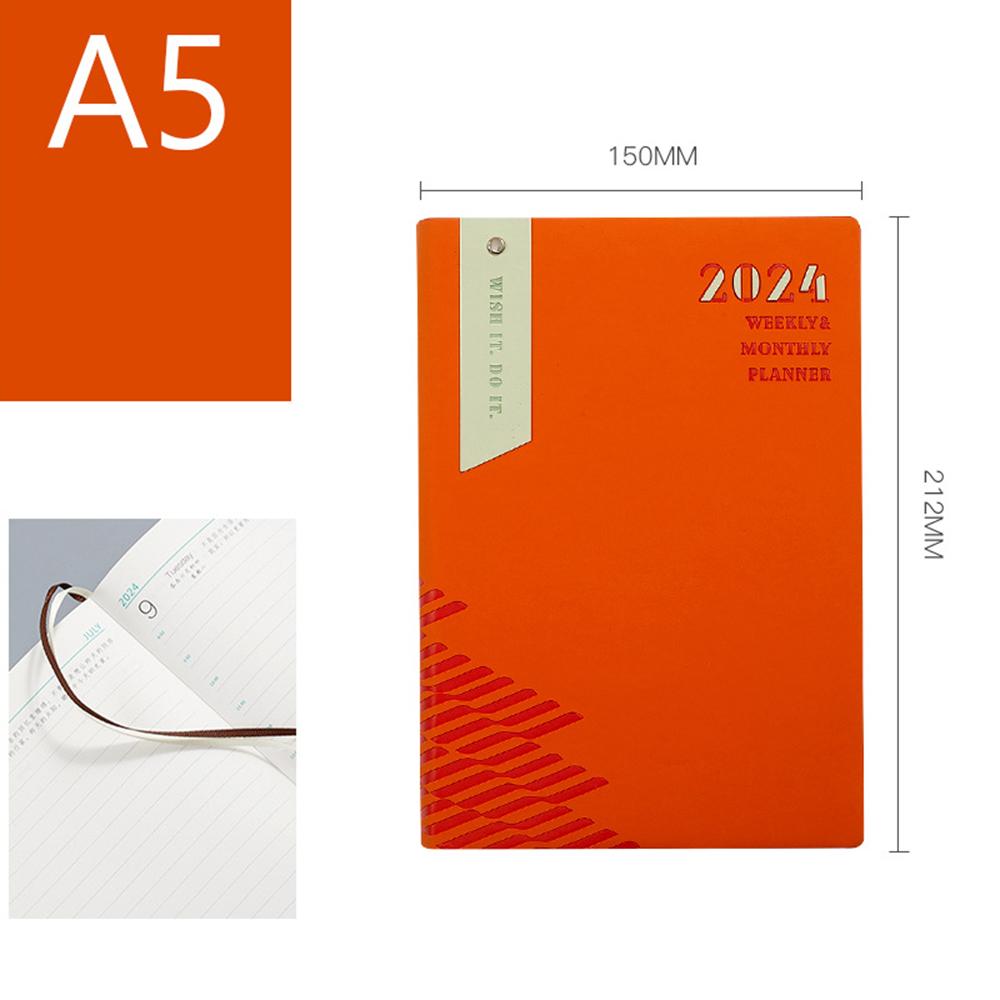 

(Логотип можно выгравировать) Утолщенный планировщик студенческого времени формата А5, расписание на 2024 год, ежедневник, деловой блокнот, ежедневник на 365 дней, заметки, блокнот A5