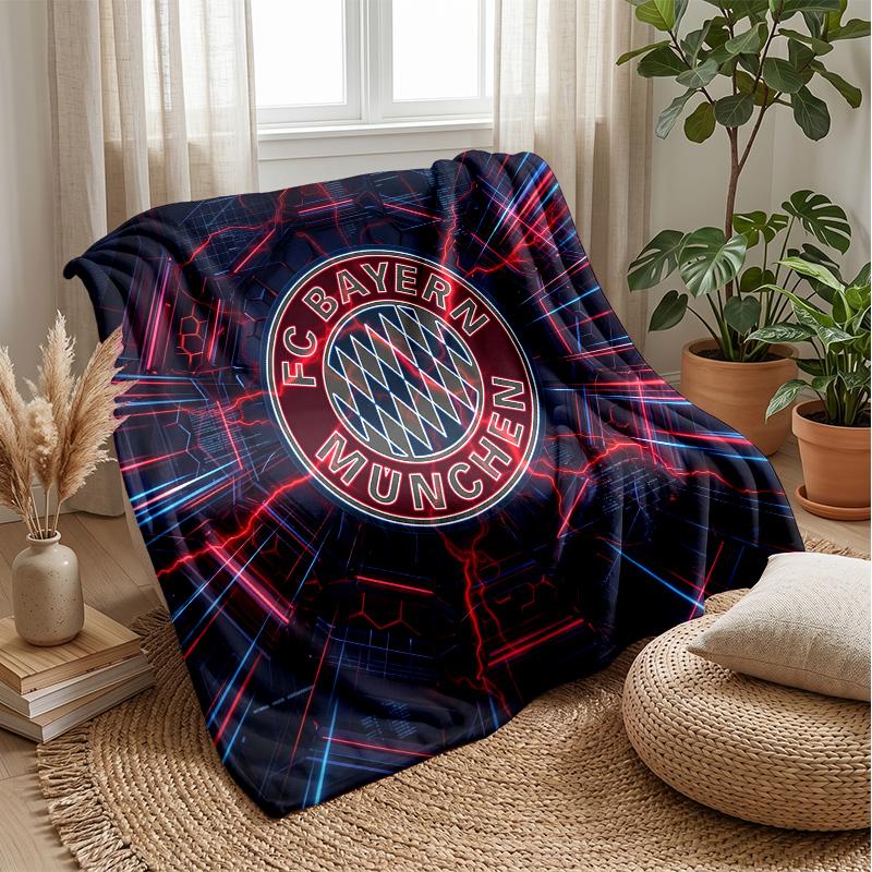 Bayern Munich Theme Blanket Soft Flannel Blanket Plush Throw Blanket Cozy Sofa Bed Blanket for Home Decor