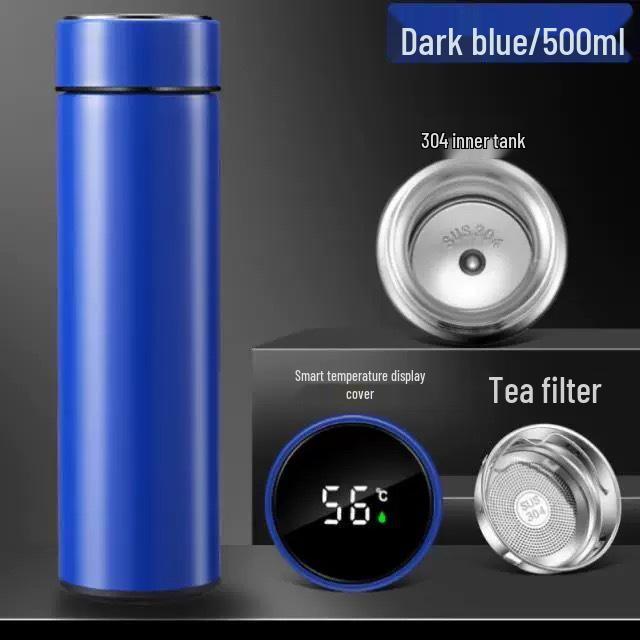 Custom Stainless Steel Thermos with Smart Temperature Display – Insulated Gift Cup 304