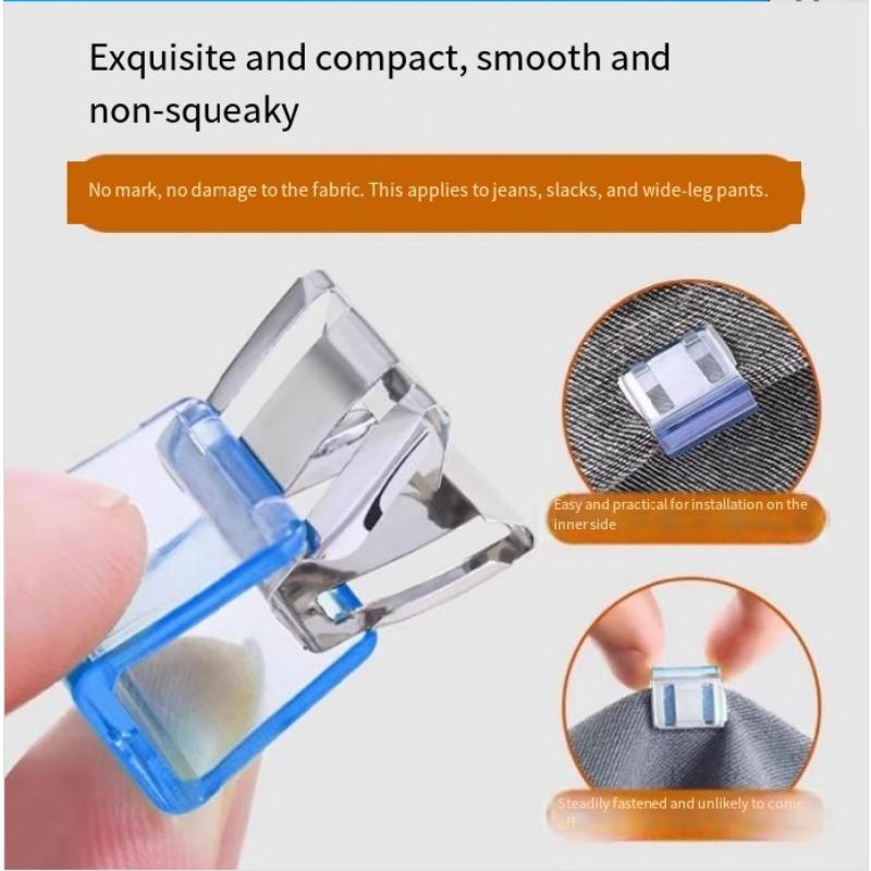2PCS pants foot anti-mopping artifact, trouser legs are too long to shorten, adjustment buckle, clothes, pants edge fixing clip, invisible nail buckle