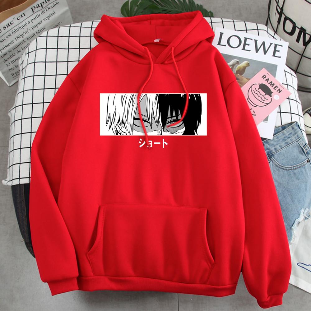 My Hero Academia Hoodies Shoto Todoroki Comic Man Harajuku Street Hip Hop Warm Men Hoody Sweatshirts Oversie Punk Korean Clothes
