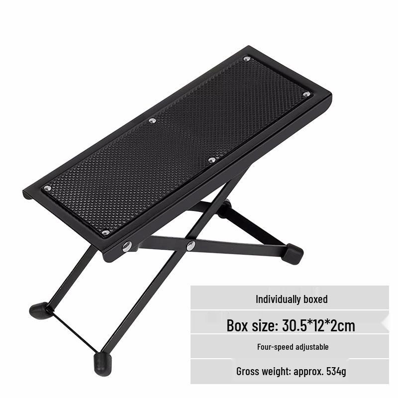 Folding Metal Guitar Pedal & Footrest Stand for Folk and Classical Instruments