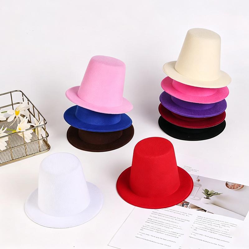 New Small Miniature Top Hat Gothic Lolita Embryos Diy Craft Hats Formal Holiday Bottle Covers Snowman Costume Accessories Party