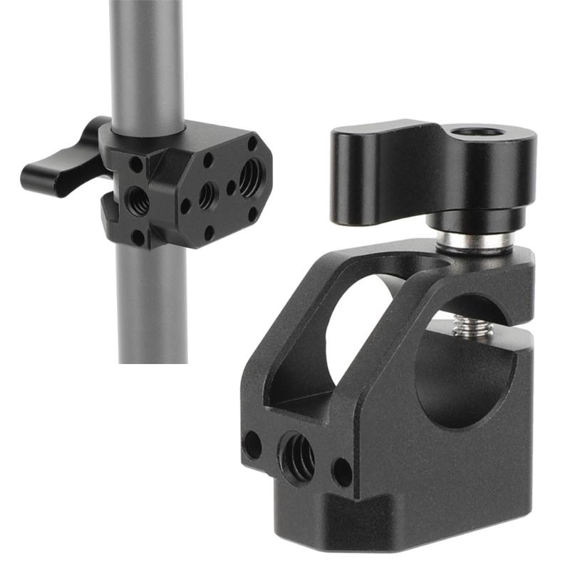 Aluminium Einzelloch-Rohrschelle Standard 15mm Einzelstangenklemme Mit 1/4 Zoll-20 Gewindeschraube Für 15mm Stangenhalterung