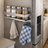 Punch Free Refrigerator Side Storage Rack Carbon Steel Spice Rack  Living Room