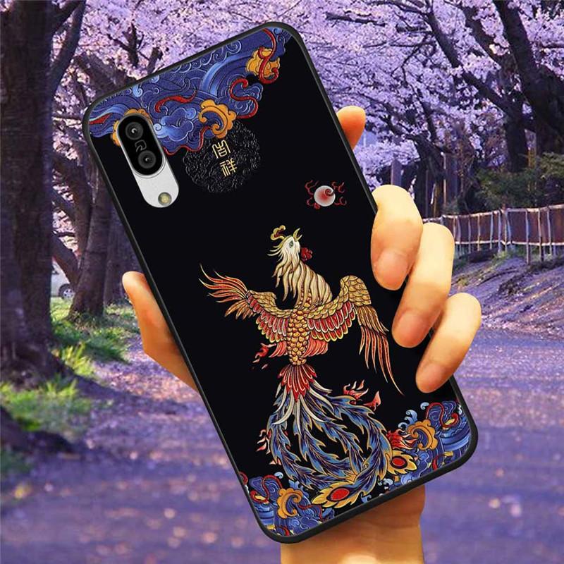 For Sharp Aquos Sense3 Case 3D Flower Relief Silicone Soft Emboss Cover For Sharp Aquos Sense 3 Lite Sense6 6 Luxury Cartoon
