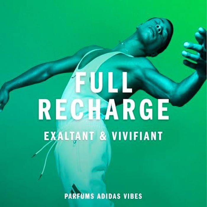 Unisex Eau De Parfum - ADIDAS - Vibes Full Recharge - Cedar Notes - Clary Sage - Vegan