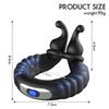 USB Rechargeable Snail Men's Vibrating Massage Ring - Delay Adult Pleasure Device