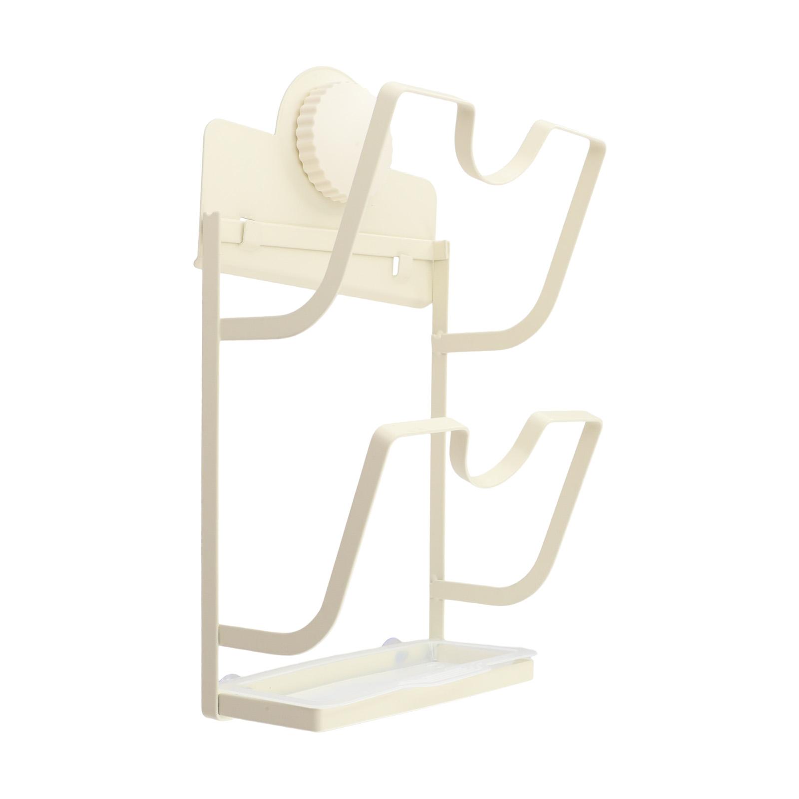 

Clutter-Free Countertops Pot Lid Holder Wall-Mounted Organizer white S