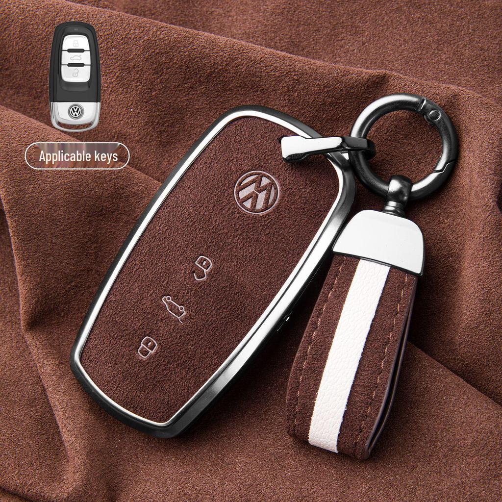 Premium Suede Key Cover for Volkswagen Phideon (2016-2021), Unisex Design