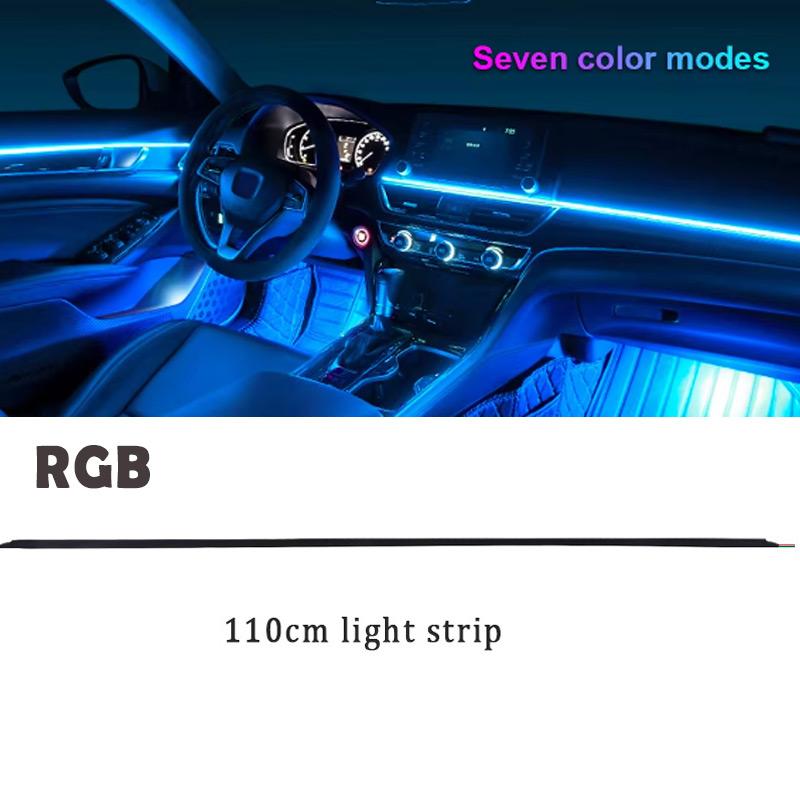 18 in 1 Symphony RGB Atmosphere Lamp Kit Parts Extend Line 20/35/75/110CM Light Strip Main/ Sub Controller storage Light Speaker