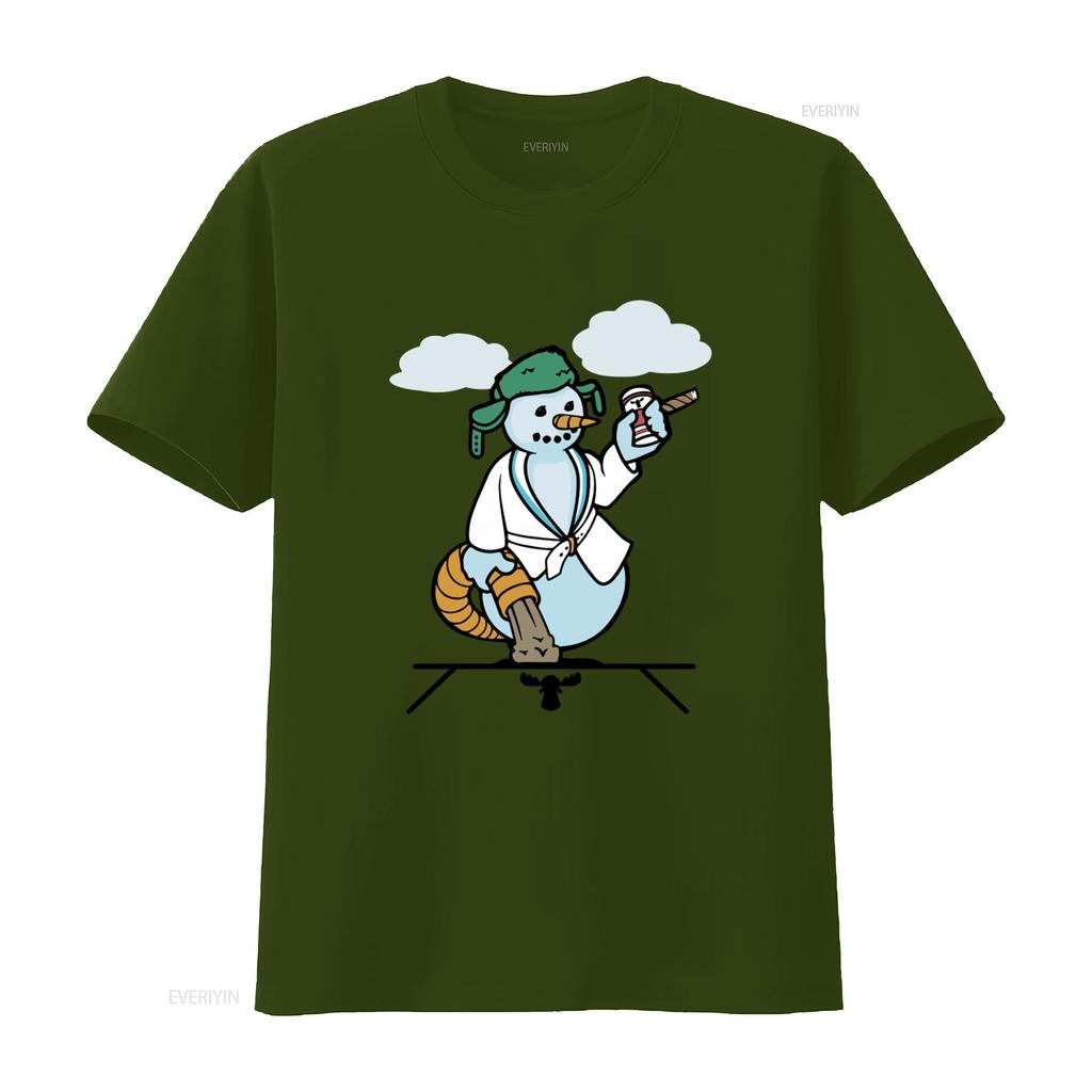 Cousin Eddie Snowman Christmas Vacation T Shirt Festive Winter Design for Holiday Fans vintage Washed homme Comfortable graphic