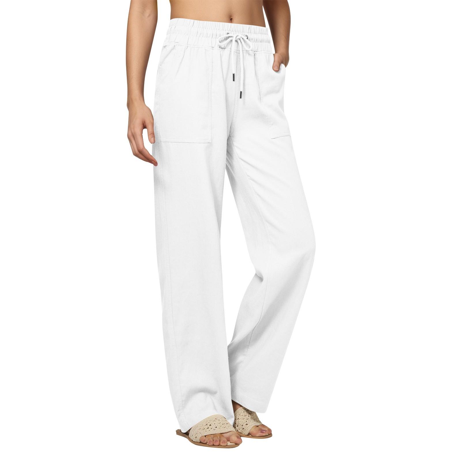 

Женские прямые брюки, модные повседневные брюки, брюки Harlan Nine Point XS белый