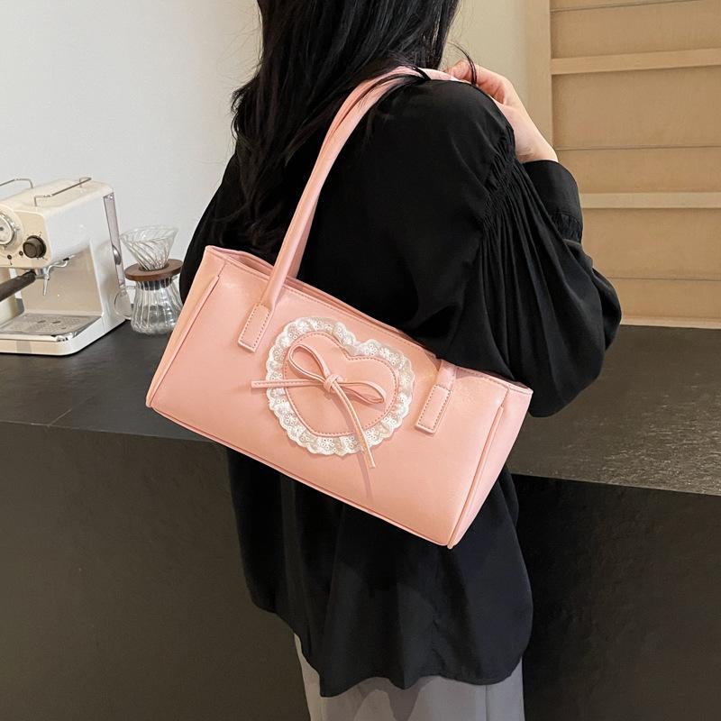 Damen Freizeittasche mit Schleife Spitze Liebestasche Schultertasche Reisetasche große Kapazität