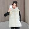 Women Winter Down Cotton Vest Jacket Women Sleevele Jacket Hooded Parkas Warm Vest Coat Female Waistcoat Overcoat Ladies Tops