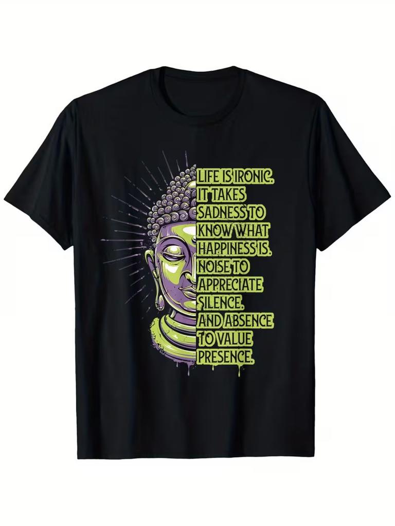 Meditation Quote Tshirt | buddhism Life Buddha Inspirational T-Shirt Summer Casu