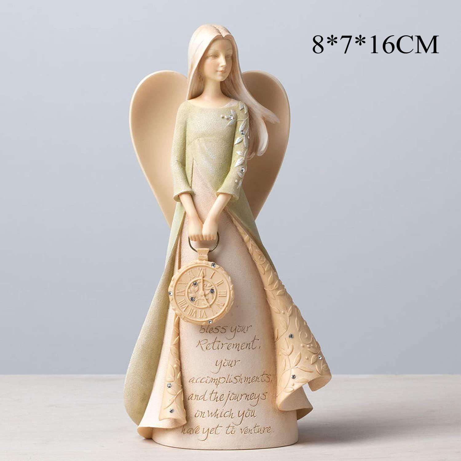 Благослови Ангелы Статуи Европейская Полимерная Смола Ангел Девочка с Цветами Фигурка Домашняя Гостиная Настольное Украшение Подарок на День Рождения Друга