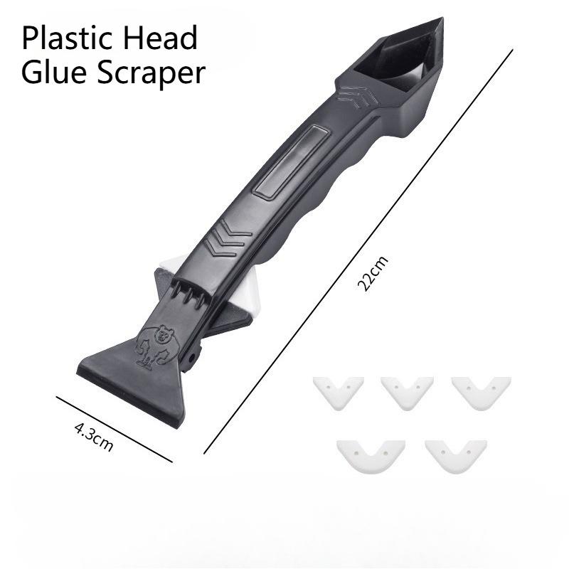 3 in 1 Silicone Caulking Tool,Glass Glue Angle Scraper, Caulk Remover and Sealant Scraper, for Bathroom and Frames Sealant Seals