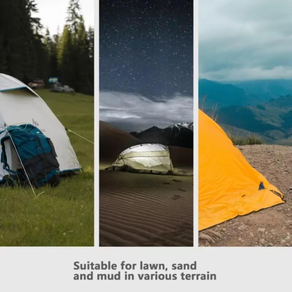 6Pcs/set Stainless Steel Camping Tent Stakes Wind-Resistant Garden Ground Nail  Beach